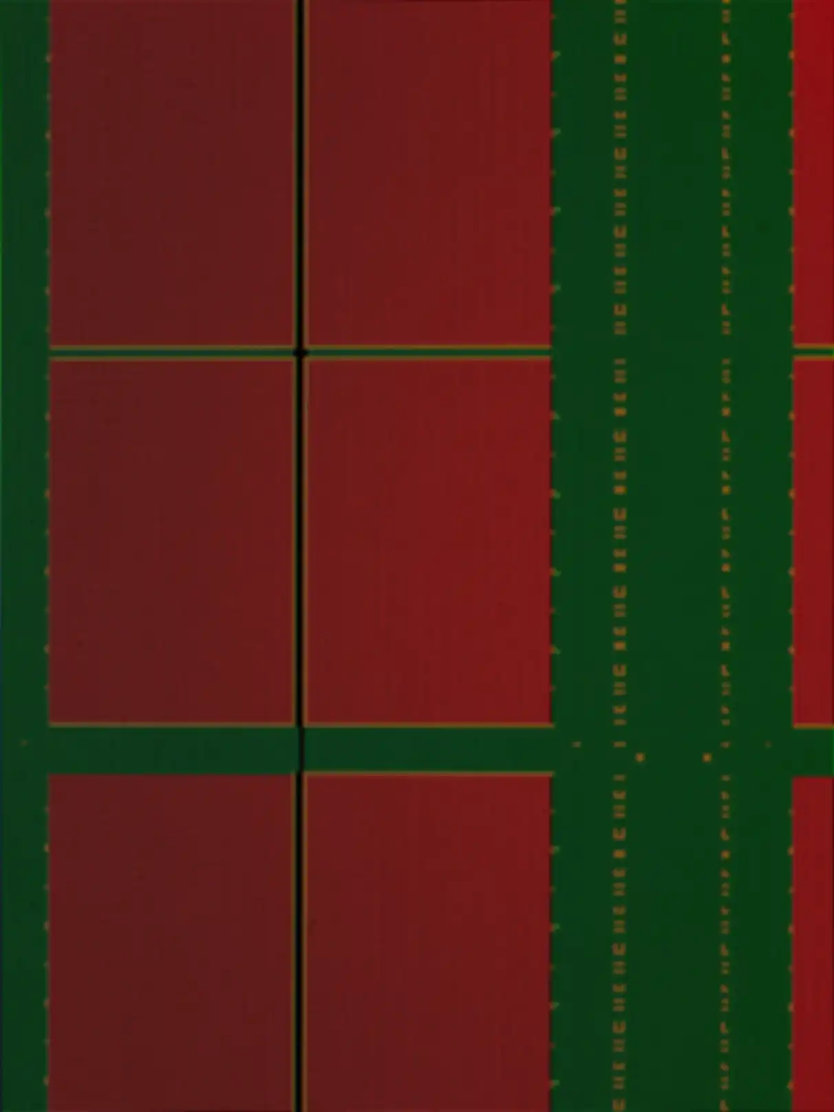 Detailed view circuit board red/green