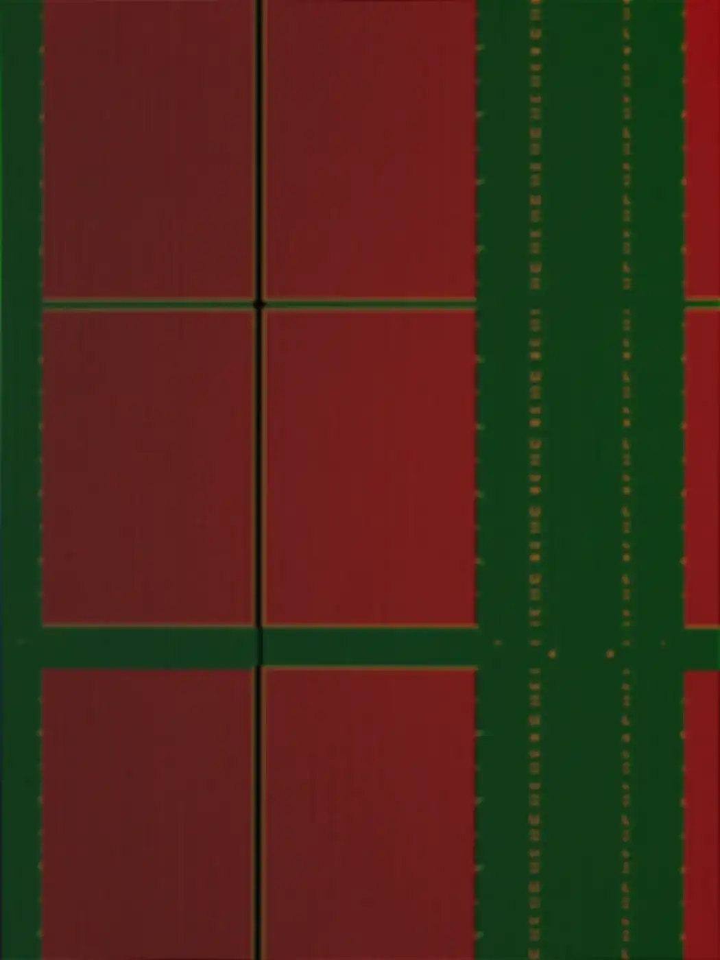 Detailed view circuit board red/green