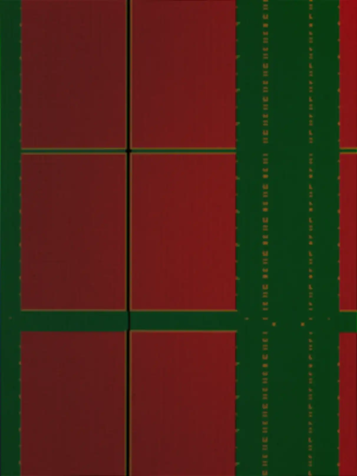 Detailed view circuit board red/green
