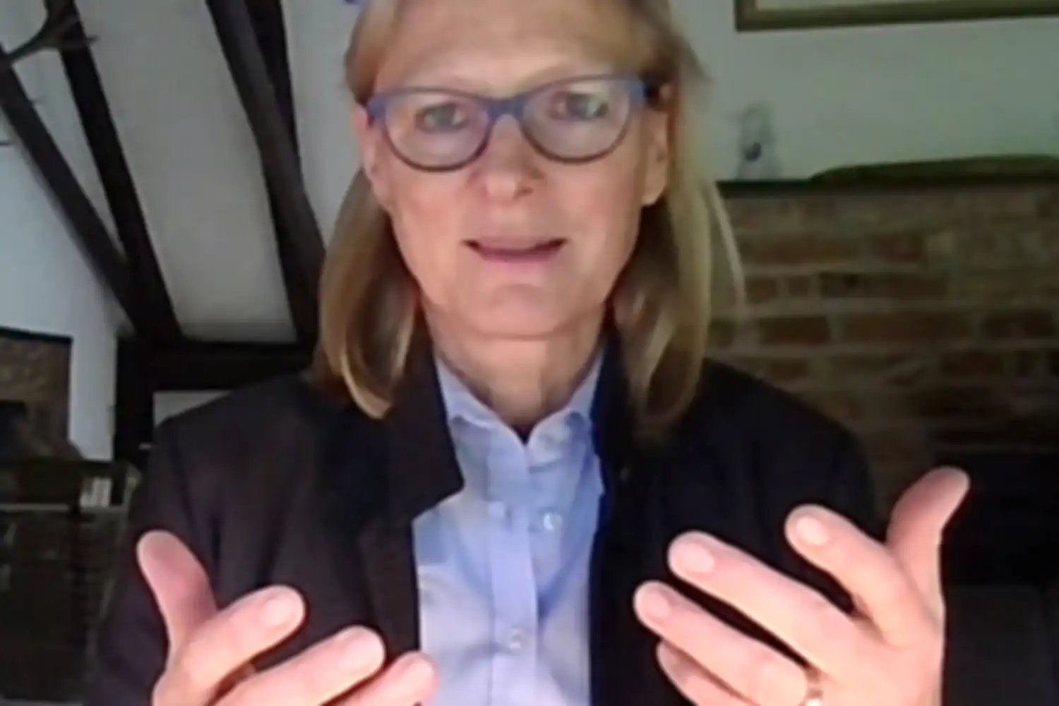 Photo of Birgitta Wolff in her home