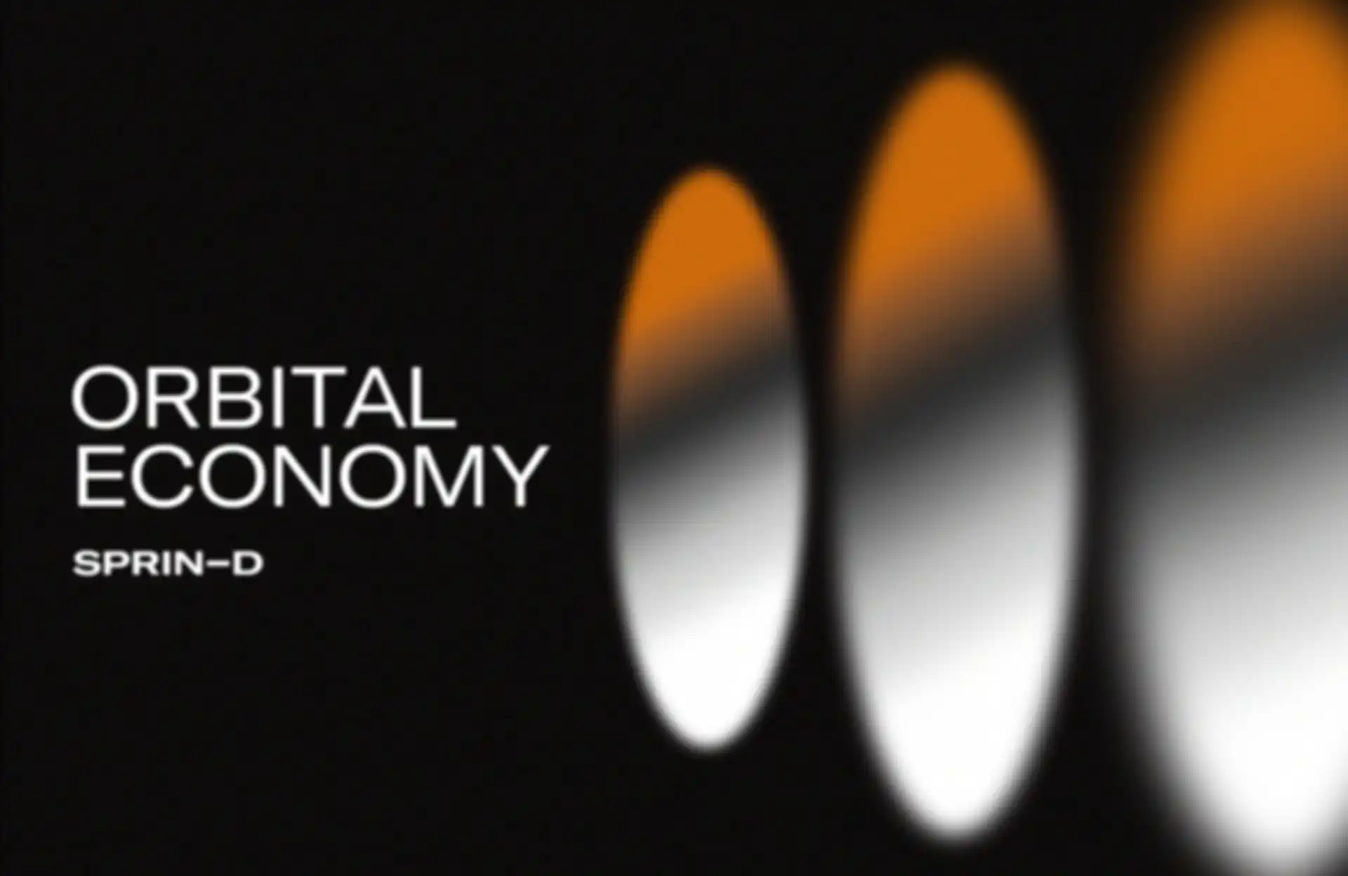 Titelbild Orbital Economy mit abstraktem Farbverlauf