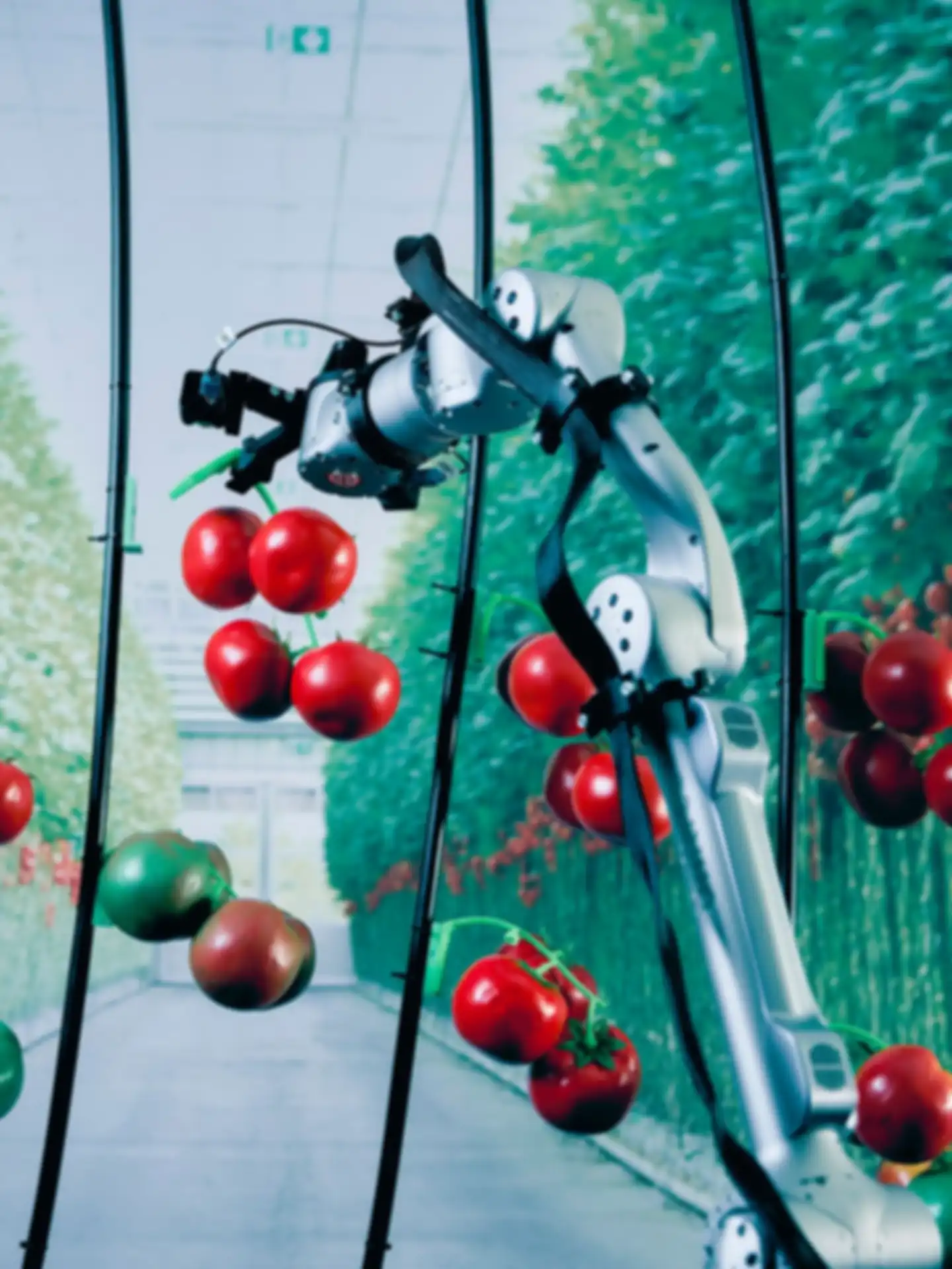 Polybot prototype during harvesting training