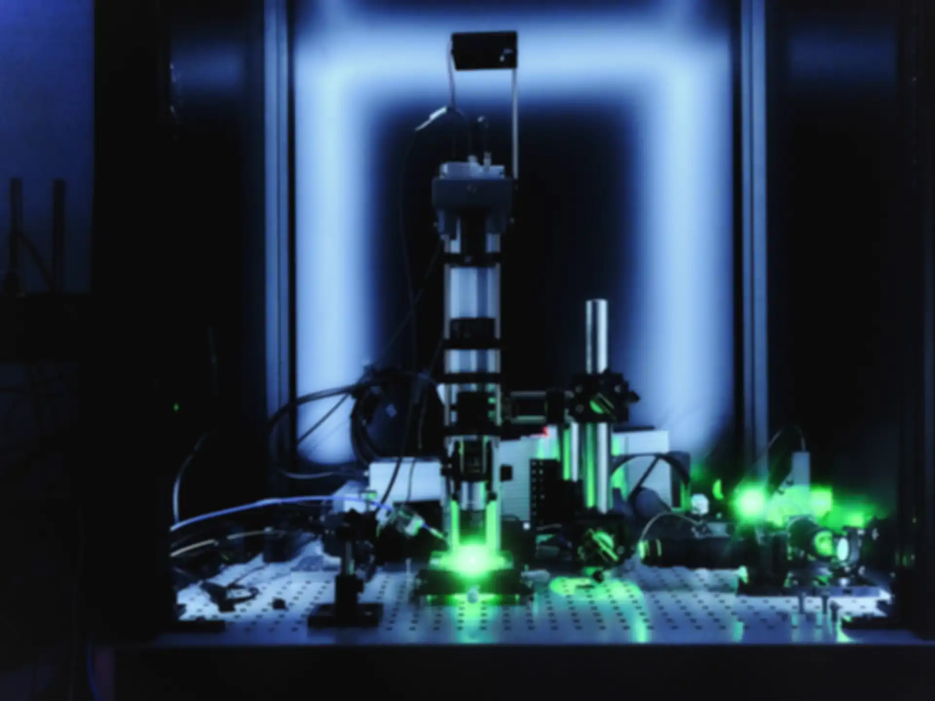 Foto einer Laser-Apparatur