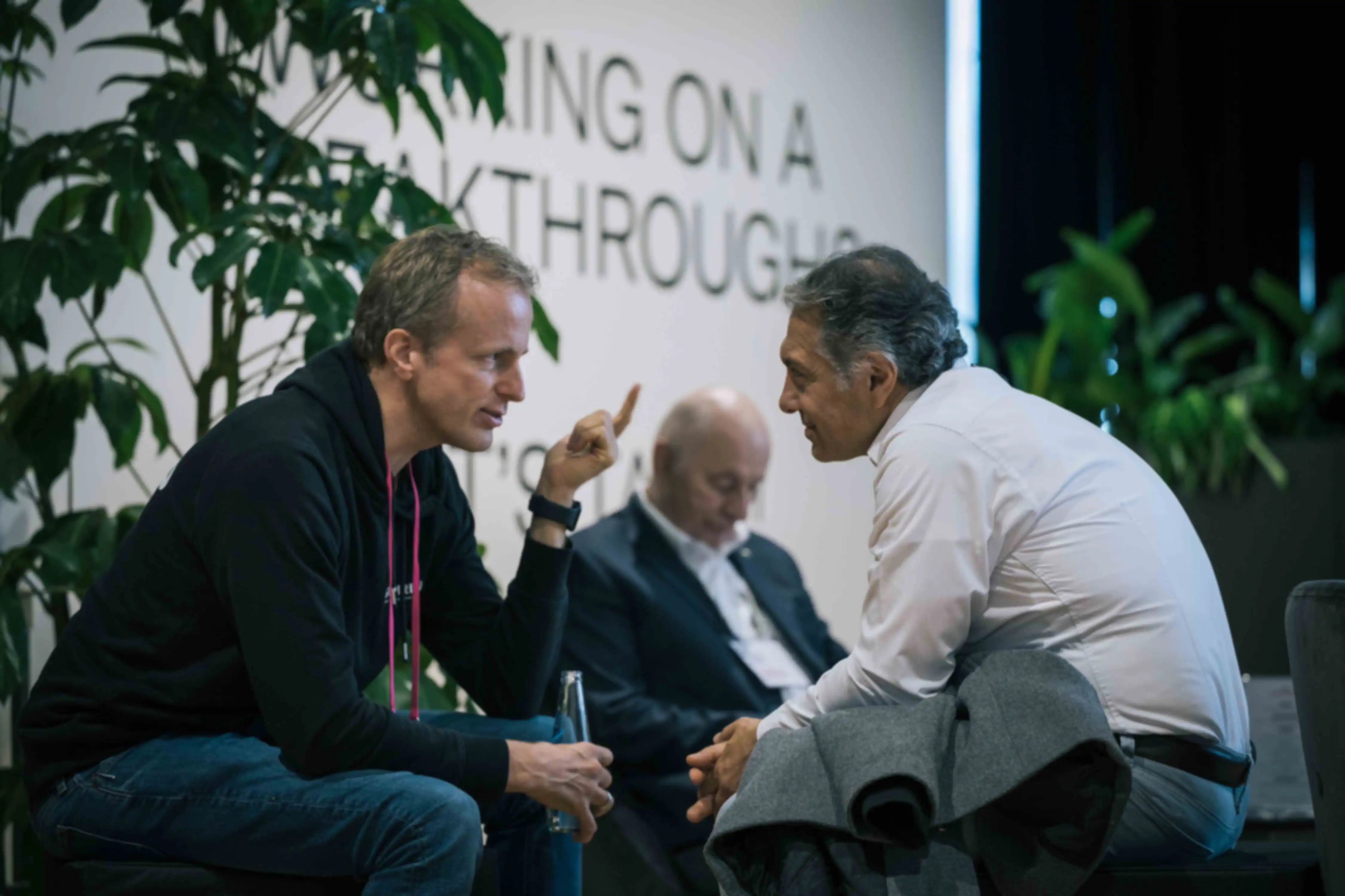 Two men in conversation