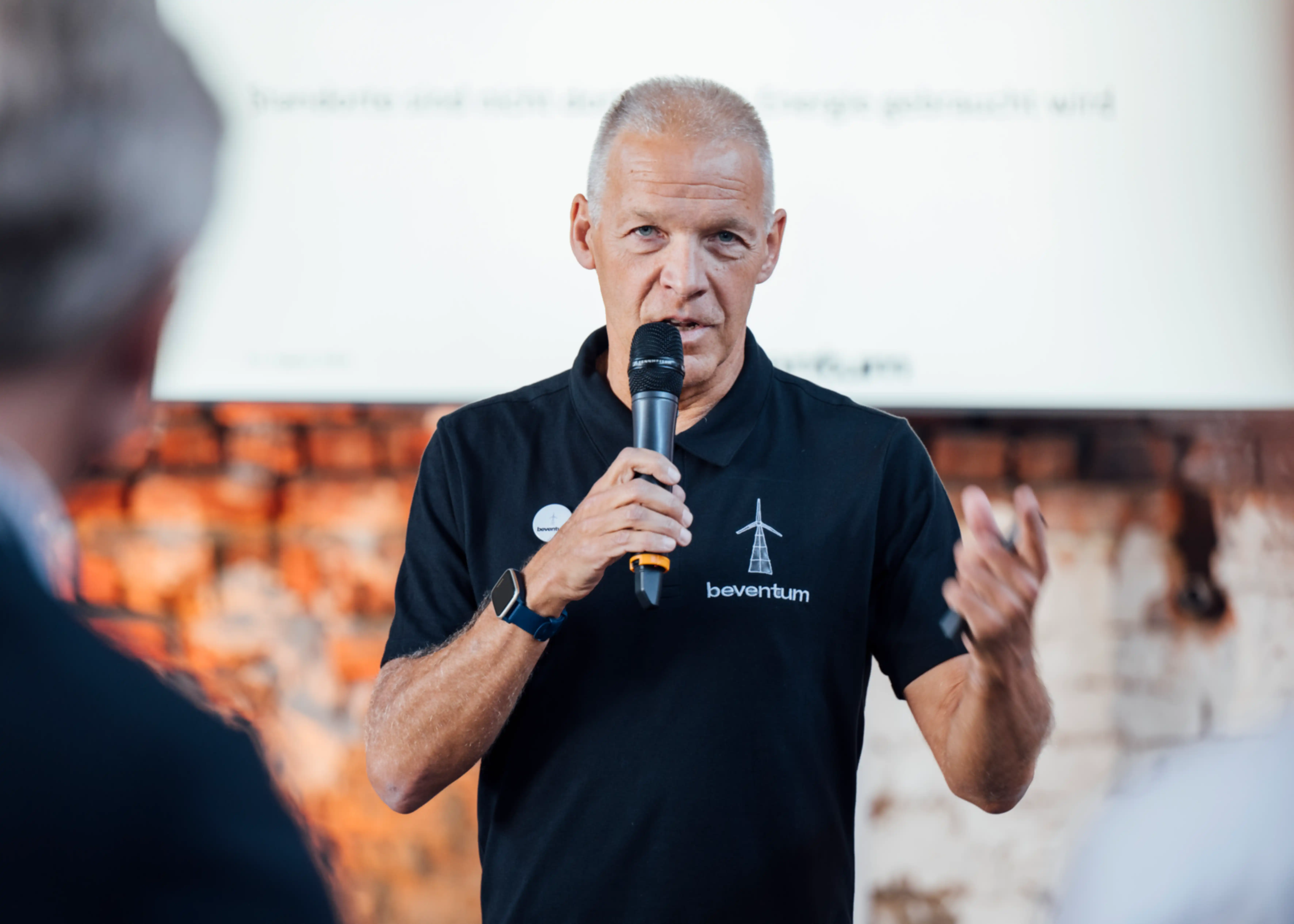A person is giving a presentation