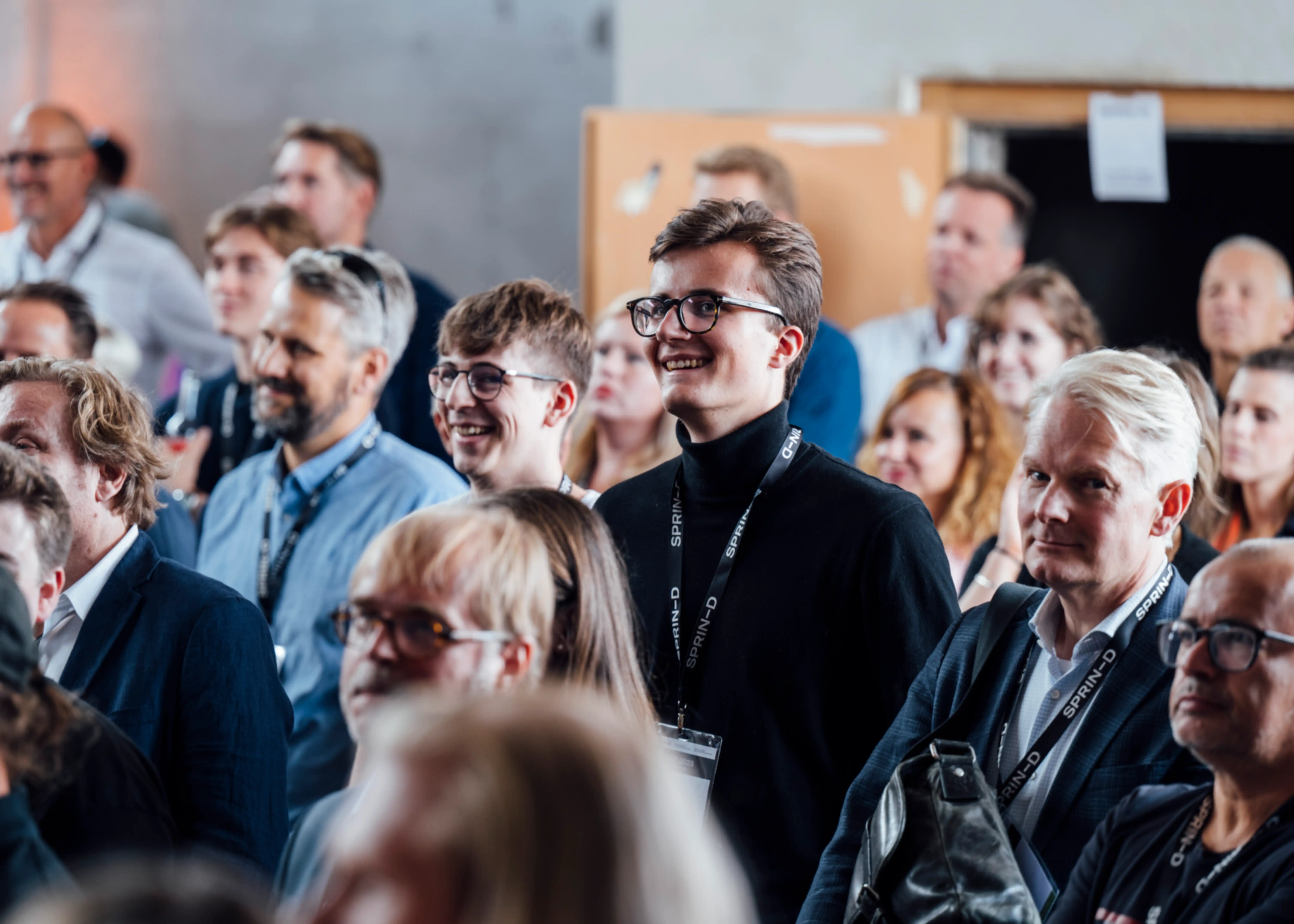 The audience during a presentation