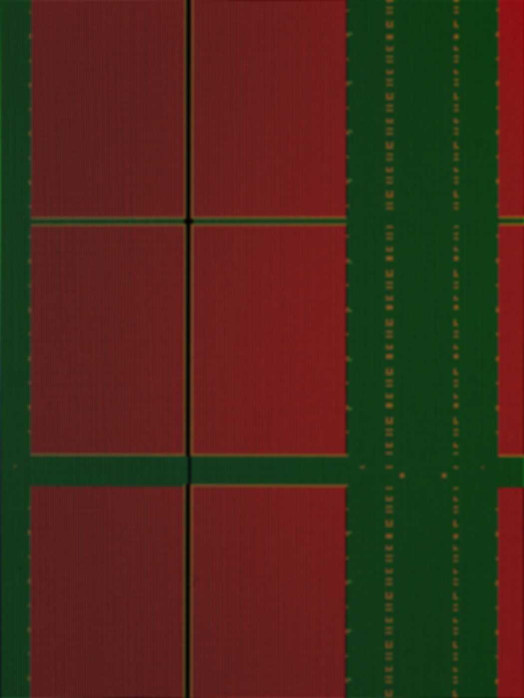 Detailaufnahme Platine rot/grün