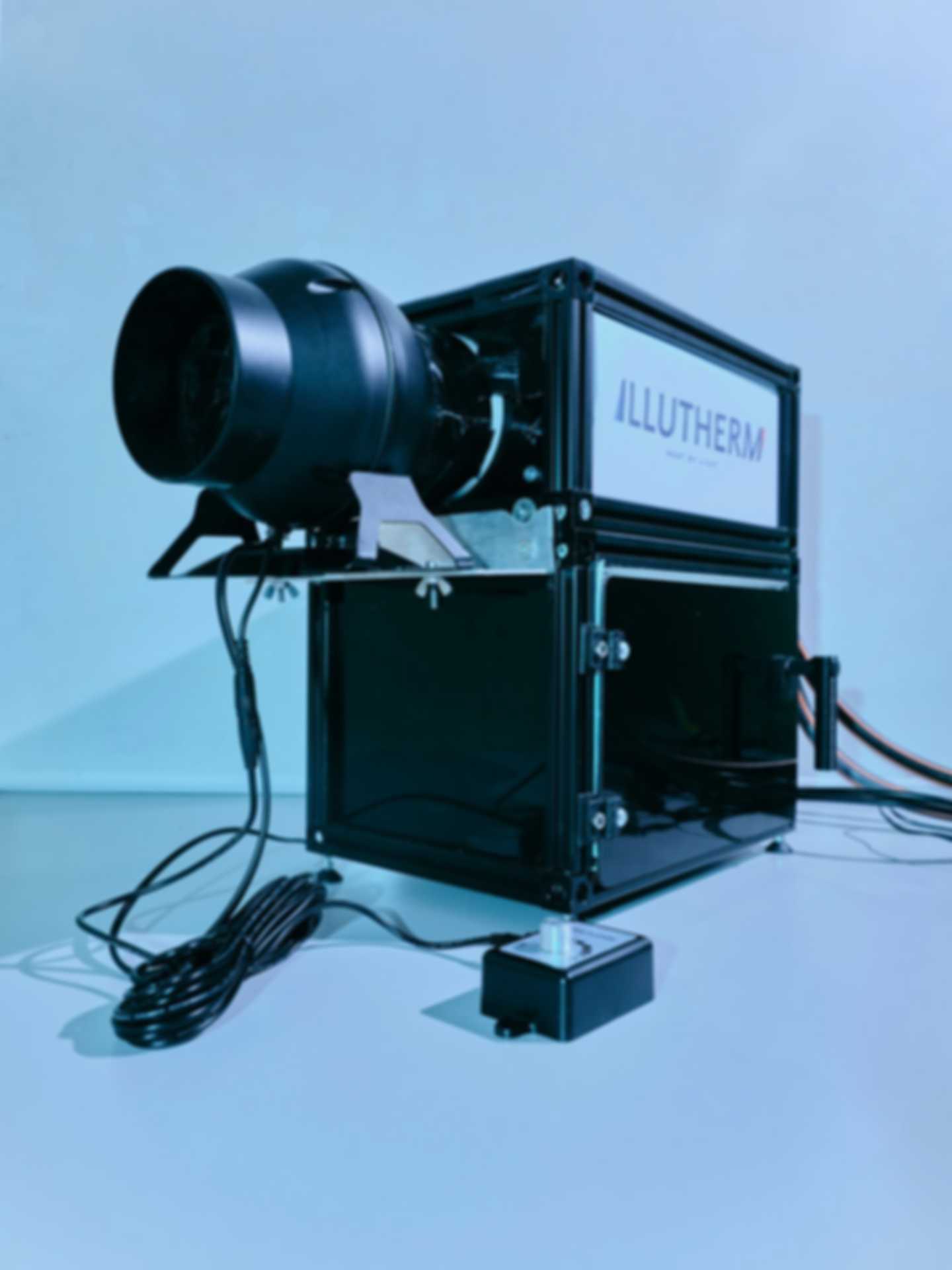 Kiln with blue light